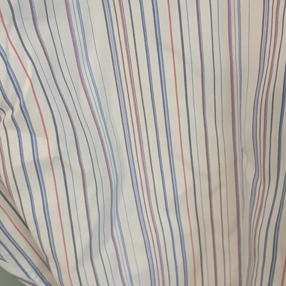 Tailorbyrd Mens Striped Multicolor Preppy‎ Coastal Button Front Size Large